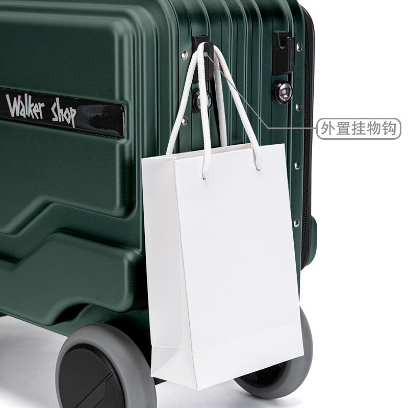 Walker Shop【2026新色系】电动行李箱智能可骑行可坐可上飞机拉杆箱登机箱 墨绿色 20英寸  登机箱【直接带上飞机座舱】