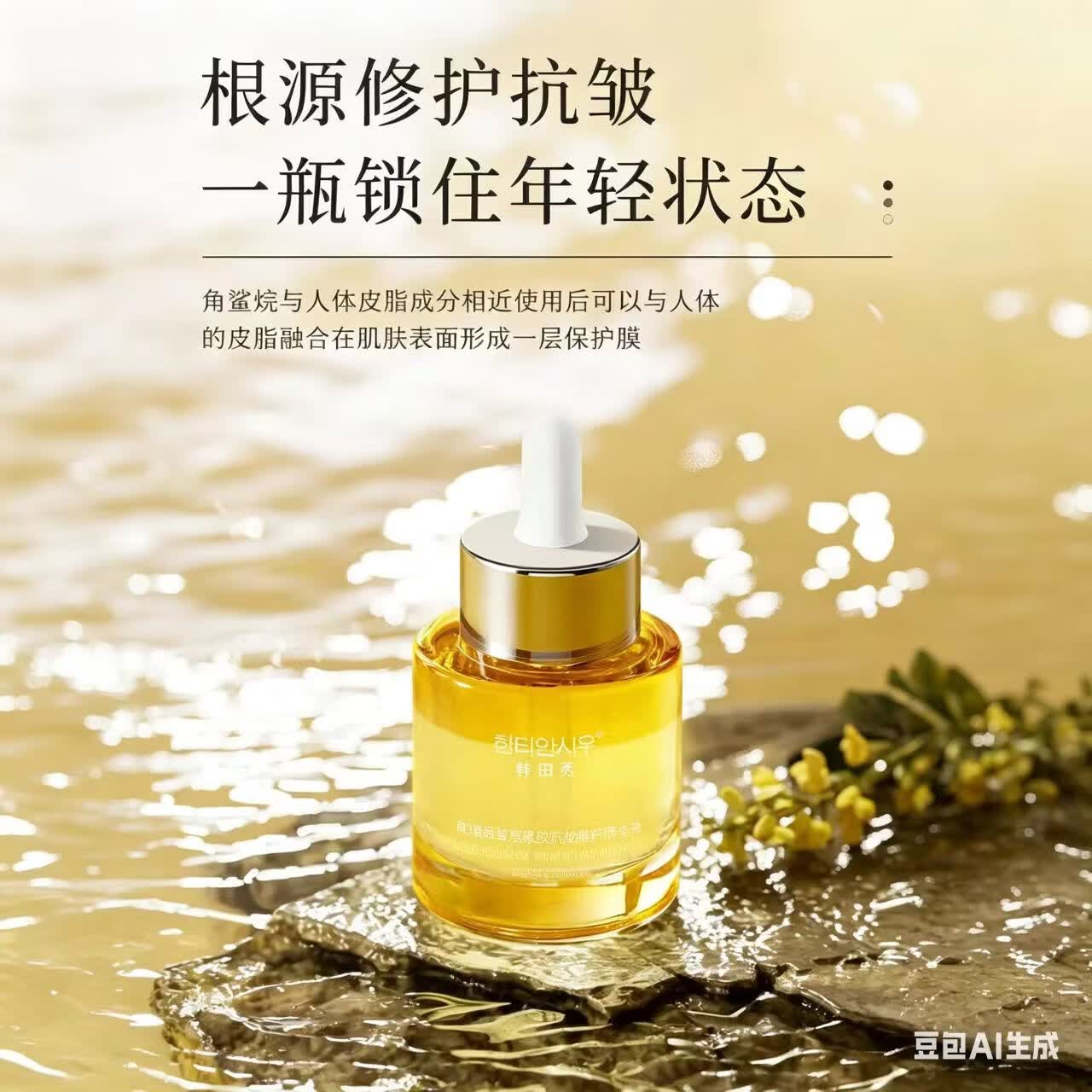 韩田秀玫瑰角鲨烷紧致抗皱修护精华油 补水保湿修护提亮面部精华液 玫瑰角鲨烷紧致抗皱精华油30ml瓶