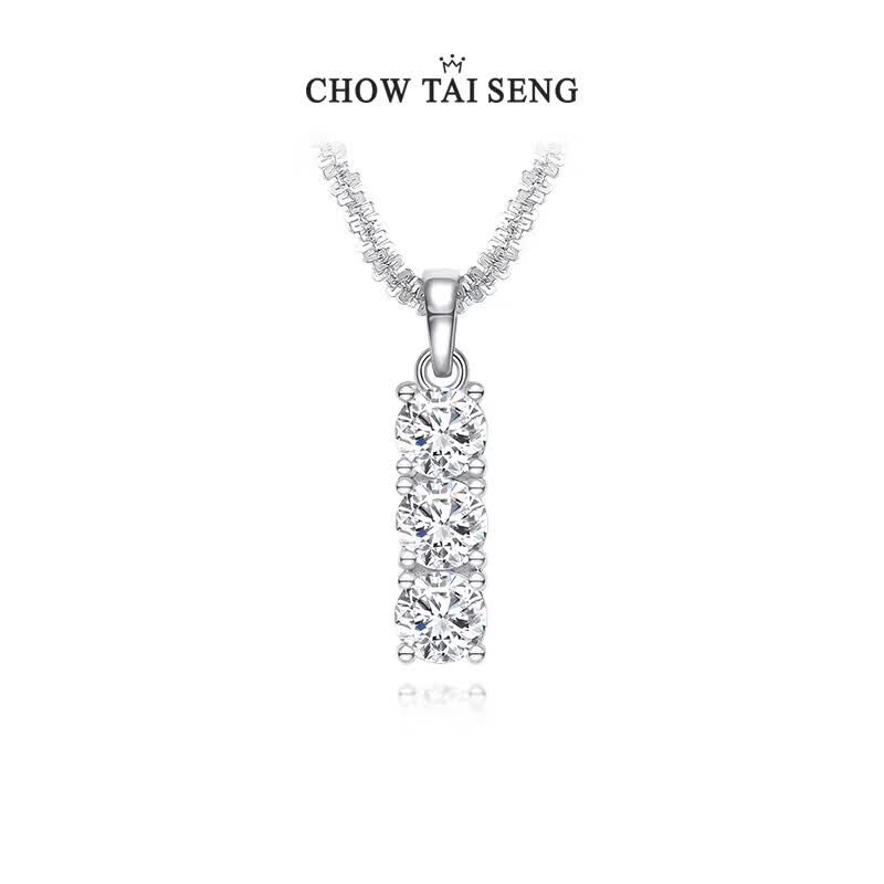 周大生（CHOW TAI SENG）璀璨星河项链纯银S925碎冰冰轻奢经典锁骨链送妈妈老婆母亲节礼物