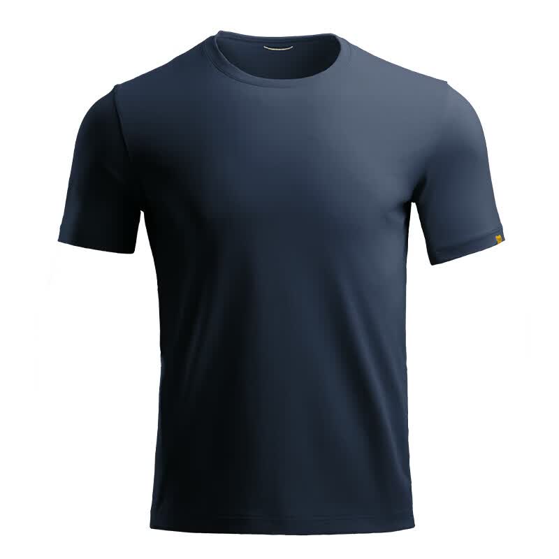 龙牙【满2件-100】三代秘纤速干圆领短袖男士战术百搭户外T恤 深渊蓝（圆领） M 175/96A(135-160斤)