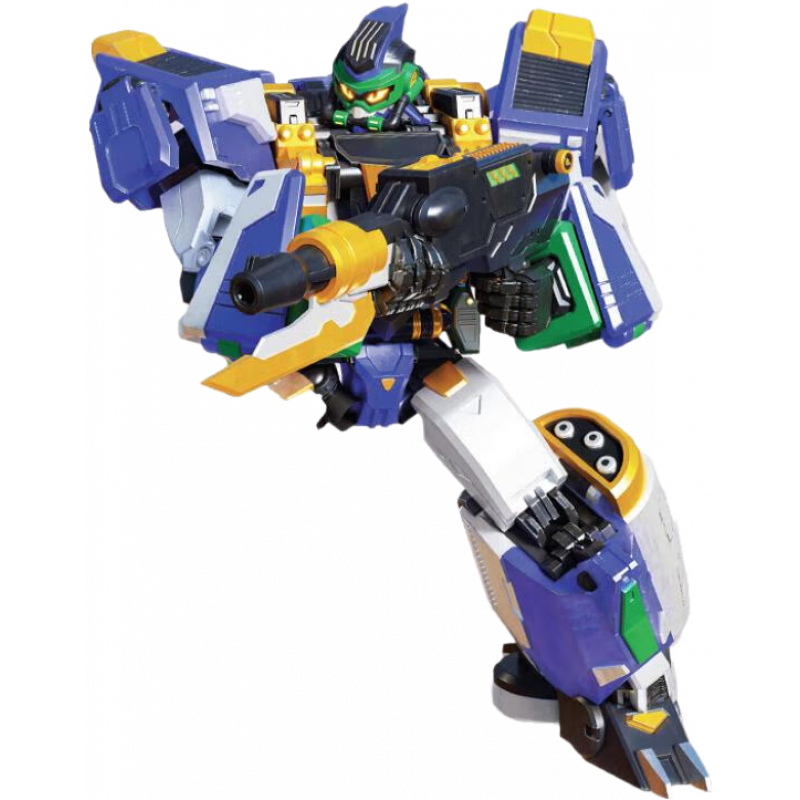 展高（JUMPGO）炫卡斗士32玩具召喚器重軌巨神炫藍(lán)雷霆王變形機(jī)器人男孩禮物正版 炫卡斗士2【深海霸王】
