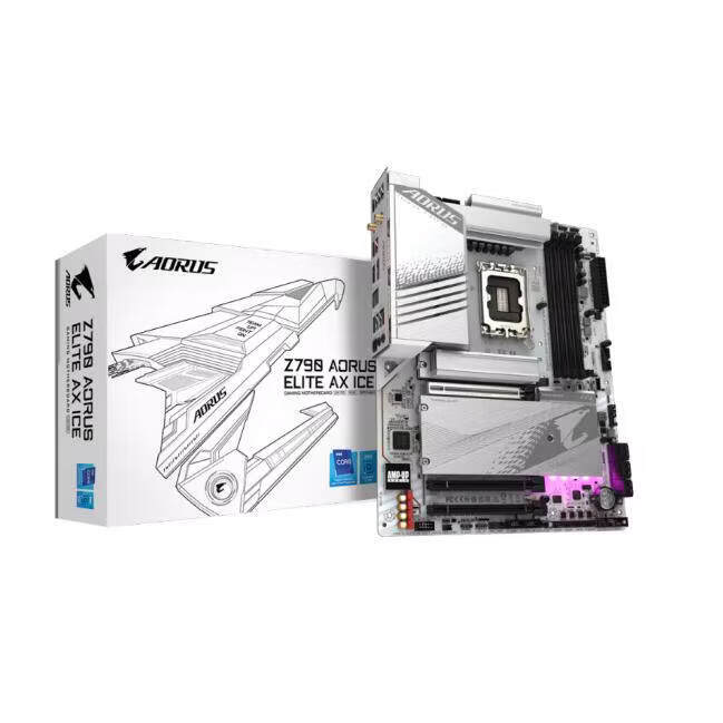 技嘉(GIGABYTE)Z790M/Z890 AORUS ELITE AX ICE小雕 冰雕 Z790 UD AX DDR4 技嘉Z790M AORUS ELITE AX IC