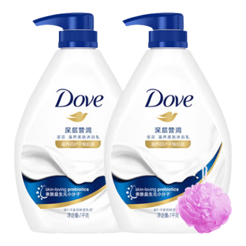 ���ڲ�������ң�Dove�������ԡ¶�������ӣ����ԡ����Ůѧ����Ʒ���㲹��װ��ͥװ ���Ӫ��1kg*2ƿ+��ԡ�� 47.9Ԫ