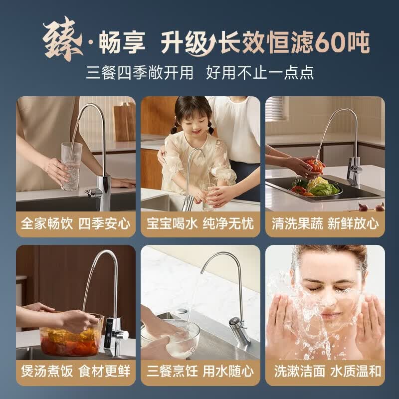 史密斯(A.O.SMITH)新品佳尼特净水器厨房专用台下用直饮机净水机饮水机家用过滤器【蓝鲸3.0Ultra】升级款CR3200AE3 升级10年RO膜 长效恒滤60吨