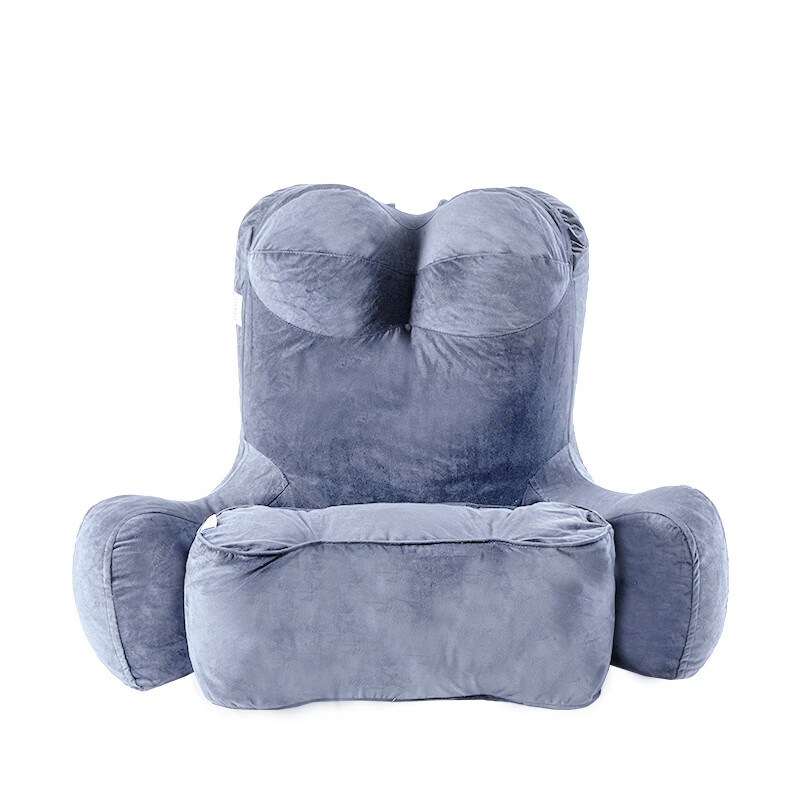 考拉吉苏床头软包靠背护腰靠垫 床上靠枕一体 居家办公阅读追剧小憩腰靠 多功能腰靠垫【星空蓝】