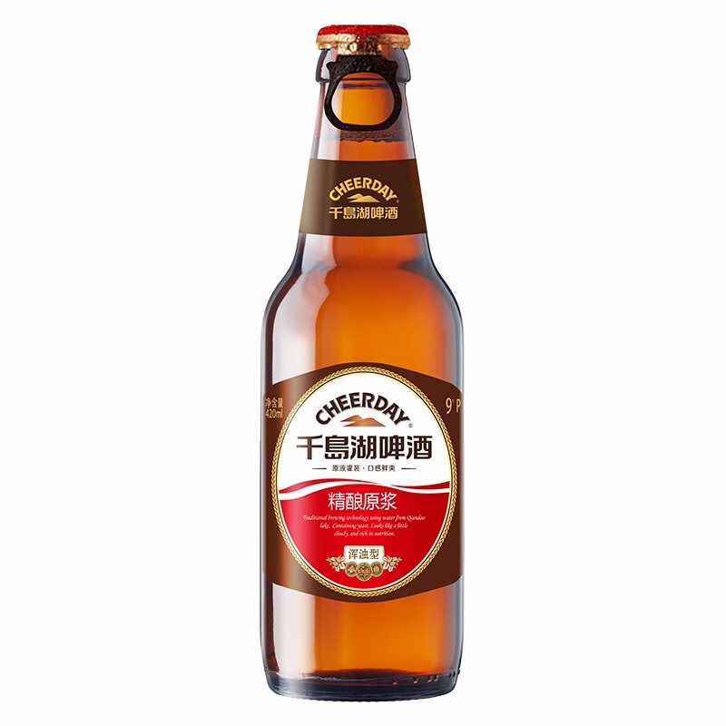 千島湖啤酒（CHEERDAY）千岛湖啤酒 精酿原浆420ml*12瓶 整箱批发全麦精酿 精酿420mLx12瓶