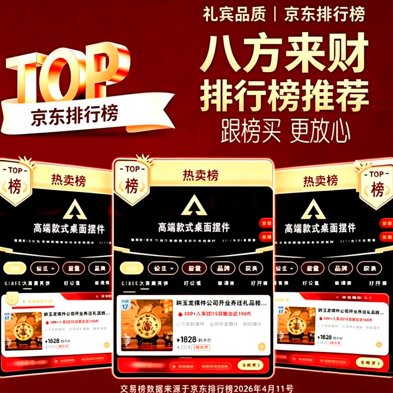 耕玉八方来财公司开业摆件乔迁办公室摆件高档乔迁礼招财客厅玄关摆件 八方来财手绘掐丝盘-Φ32cm直径