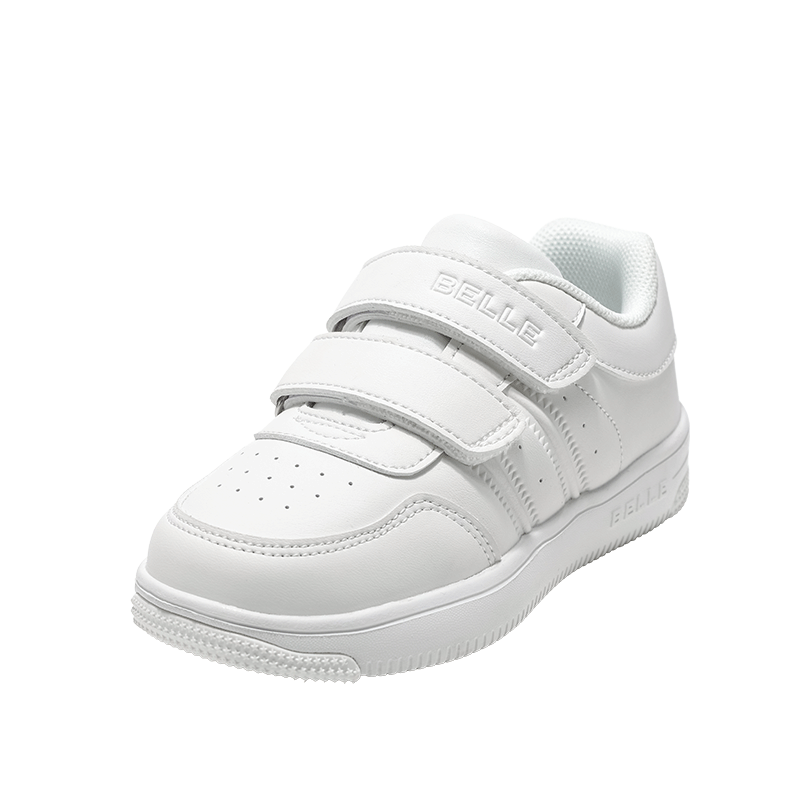 百丽（Belle）童鞋儿童小白鞋女童运动鞋春秋新款男童板鞋中大童学生休闲鞋 白色 28 适合脚长约17.1-17.6cm