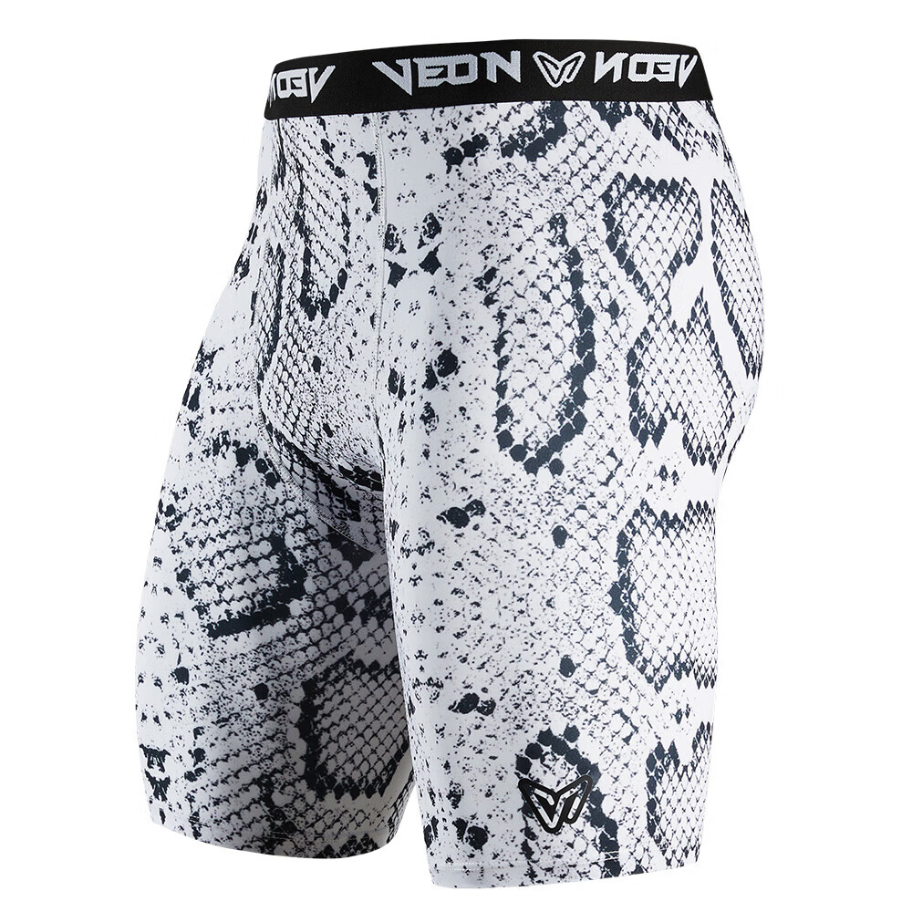 维动（VEIDOORN）运动裤男篮球紧身裤高弹力打底裤跑步健身透气潮流训练服 WFJSKMC蟒纹【五分裤】 XL