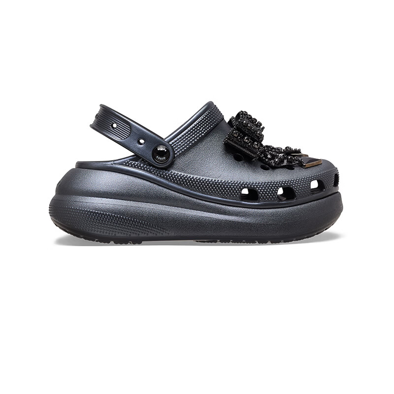 卡骆驰(CROCS)经典璀璨蝴蝶泡芙洞洞鞋时尚百搭花园鞋沙滩鞋|214118 黑色-001 37 /38(230mm)