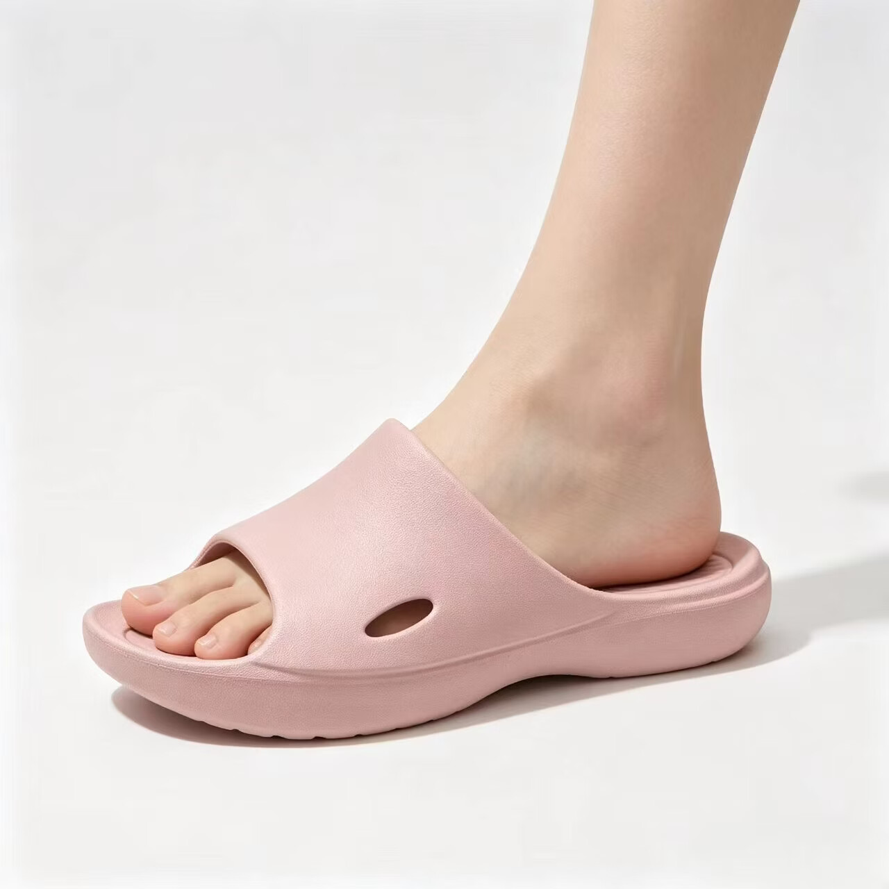 京喜指数 夏季居家用浴室内防滑静音不臭脚情侣凉拖鞋男 浅粉色 37-38