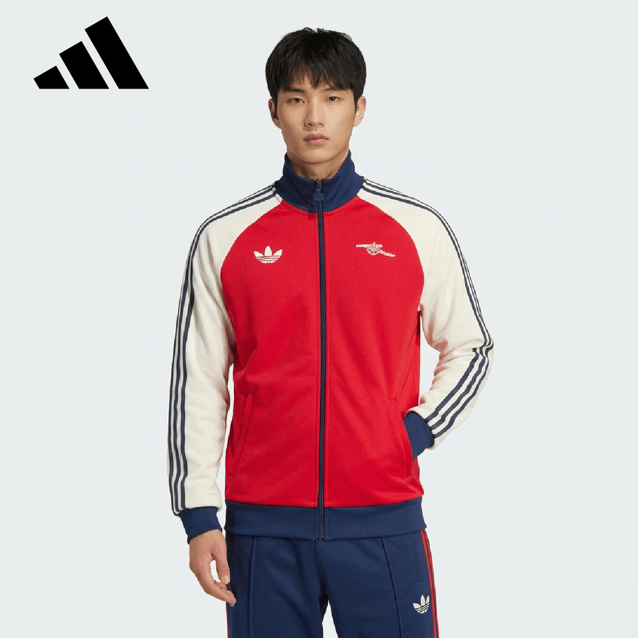 阿迪达斯（adidas）男 足球系列 AFC OG TT 阿森纳足球立领三条纹夹克 KB1793  M