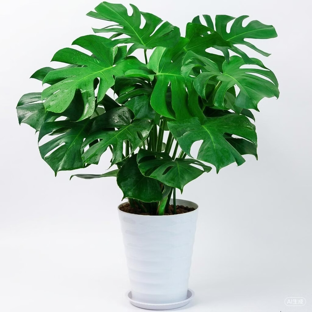 龟背竹大型盆栽客厅 大叶开背老桩绿植办公室吸甲醛 土培四季常青 一盆三颗【70-80高】加肥 【带绿色加仑盆】