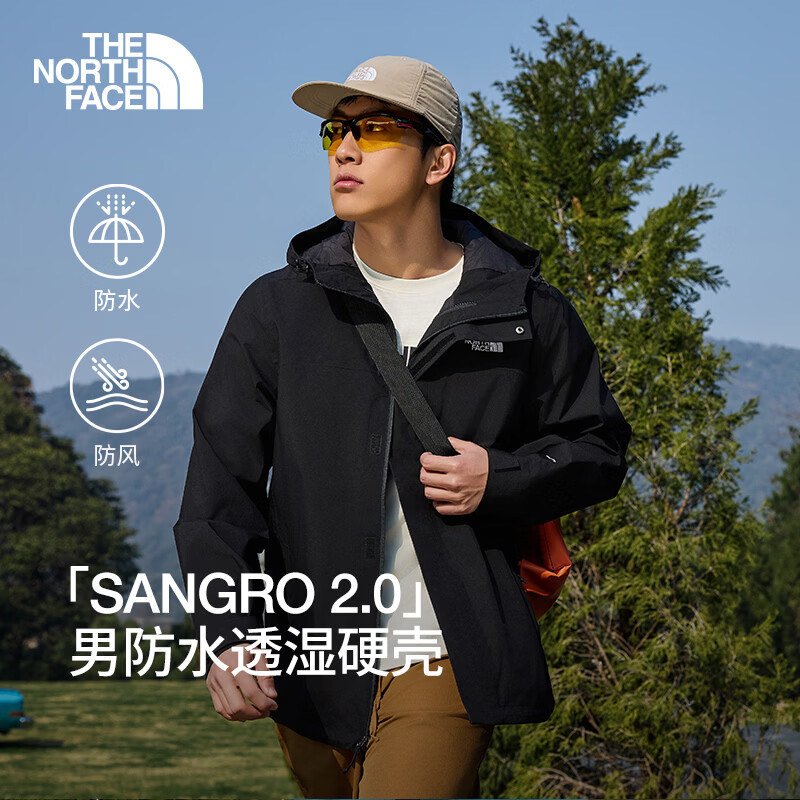 北面（The North Face）山谷冲锋衣外套情侣款Sangro 2.0防水防风可搭内胆户外26春夏上新 8DX1/JK3/宇宙黑/男款 XL