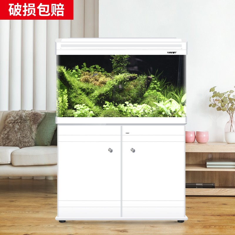 博宇(boyu)鱼缸 水族箱 热弯玻璃 40宽 上过滤家用客厅龙鱼缸养水草