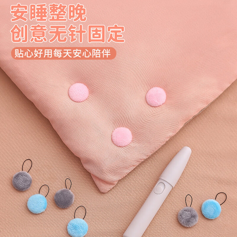 咏幻无针被子固定器隐形设计让床单棉被不移位 寝具整理好帮手 蓝6+灰6【薄厚通用/加厚毛绒】赠安装工具