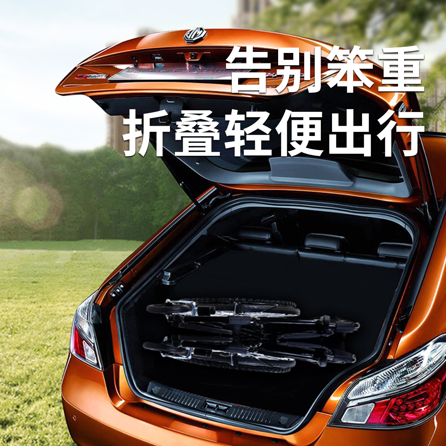 筱明老人轮椅折叠轻便家用可折叠四轮手动免充气便携医用辅助代步 【升级加固】24寸钢丝辐条轮实心胎