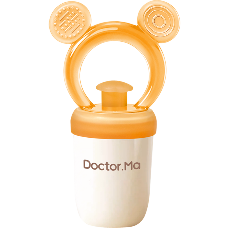 馬博士嬰兒咬咬袋吃水果神器寶寶果蔬輔食器4個月以上硅膠咬咬膠樂M+L