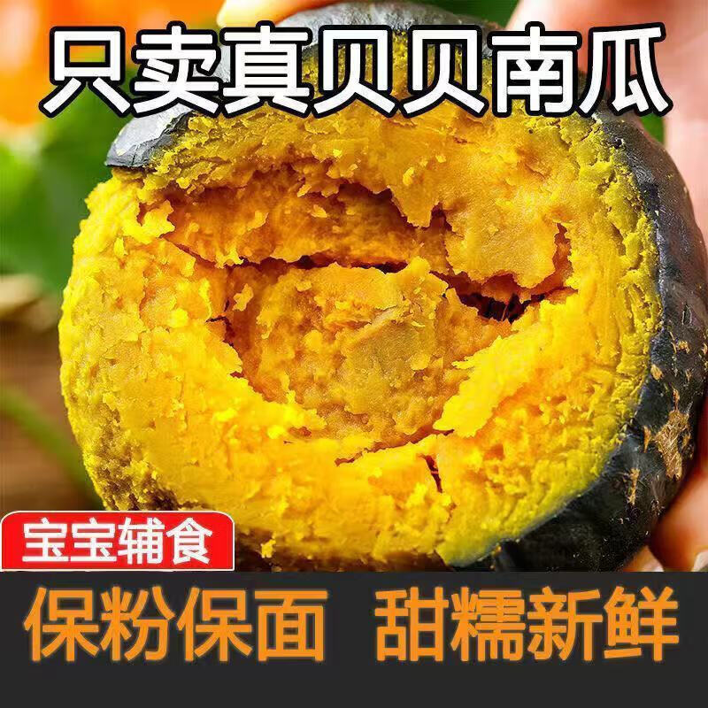 东鲜丰正宗贝贝南瓜 粉面香甜宝宝辅食软糯南瓜产地直发新鲜蔬菜 净重 4.5斤 贝贝南瓜(单果≥250g)