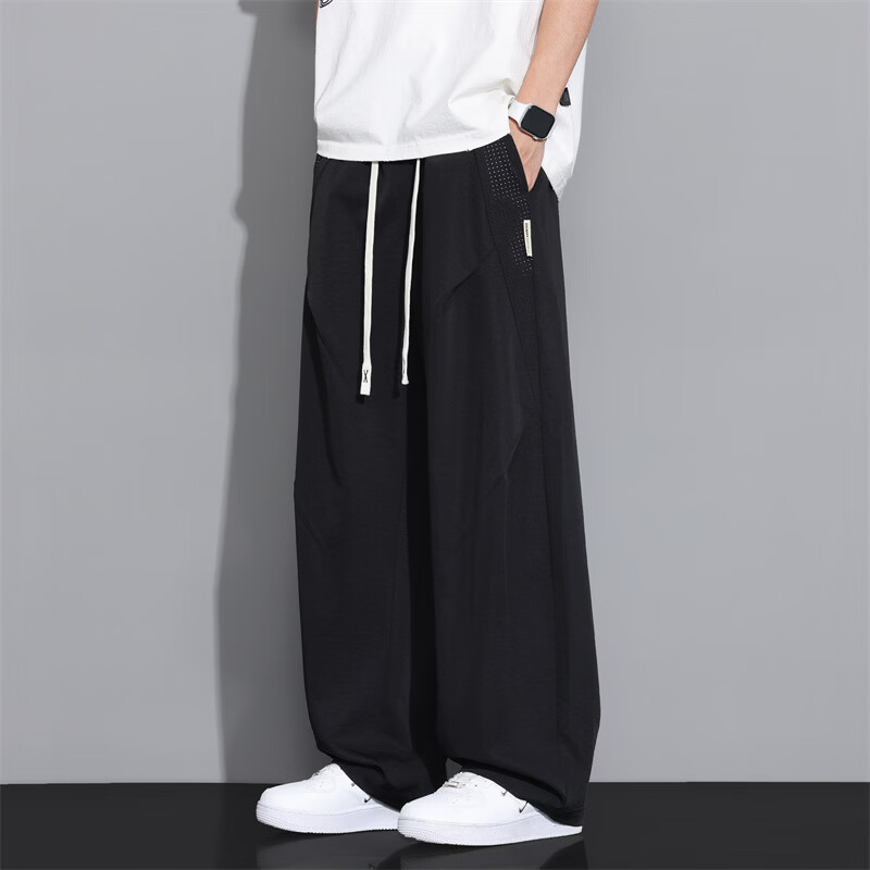 ROYAL PALM POLO SPORTS CLUB美式运动休闲裤男士夏季薄款宽松直筒阔腿大码潮流长裤子男 绿灰色 XL