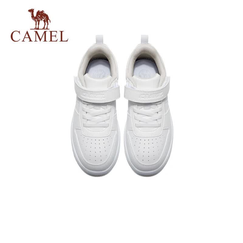 骆驼(CAMEL)儿童运动鞋小白鞋上学透气耐磨休闲鞋跑步鞋童鞋中大童男女童 白色 37
