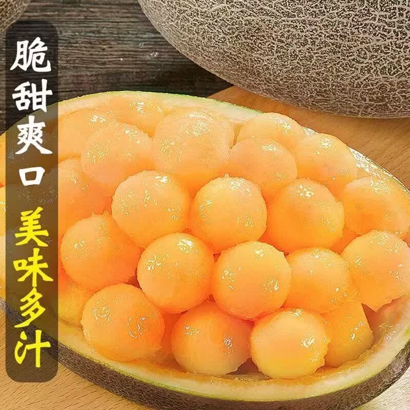 沐瑾正宗当季海南哈密瓜新鲜应季水果蜜瓜孕妇水果脆甜西州蜜包邮整箱 8.5-9斤3-5个