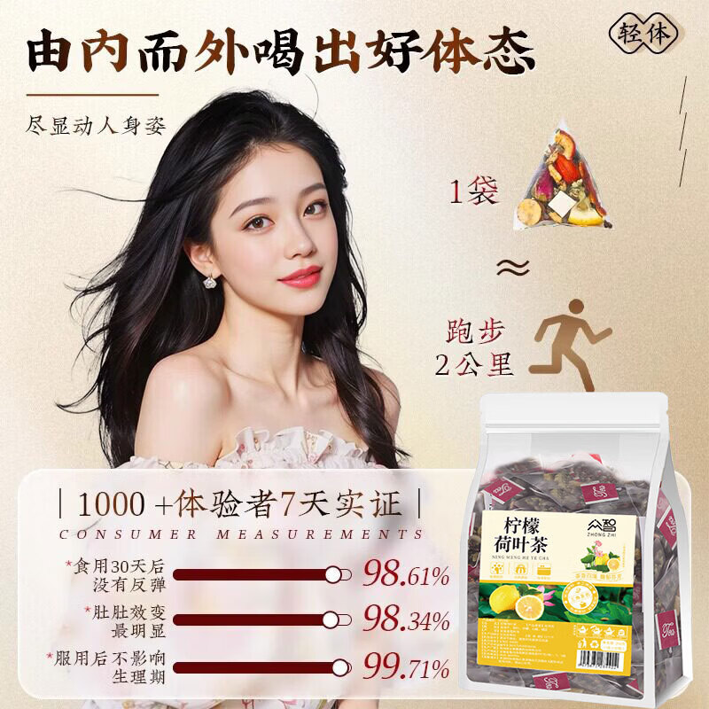豪药冬瓜柠檬荷叶减肥茶减肥塑身瘦肚子燃脂瘦身全便秘清肠排毒通便茶 5g*150包 【养成易瘦体质/不运动也廋】