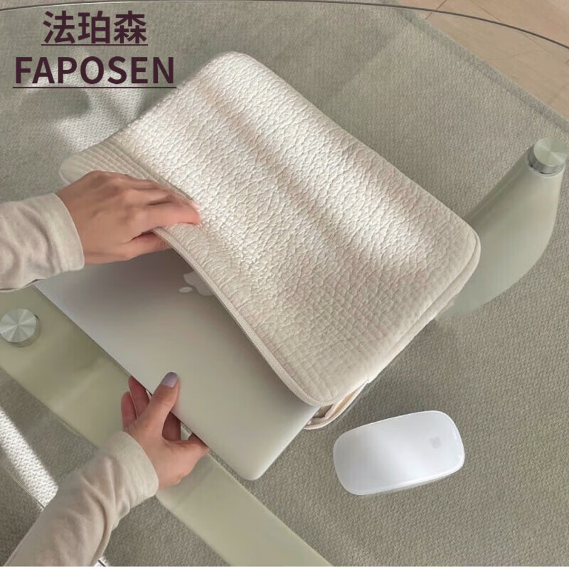 法珀森（FAPOSEN）新款韩国 ins博主款thus白色黑色笔记本电脑包ipad平板电脑内胆包 黑色 11英寸
