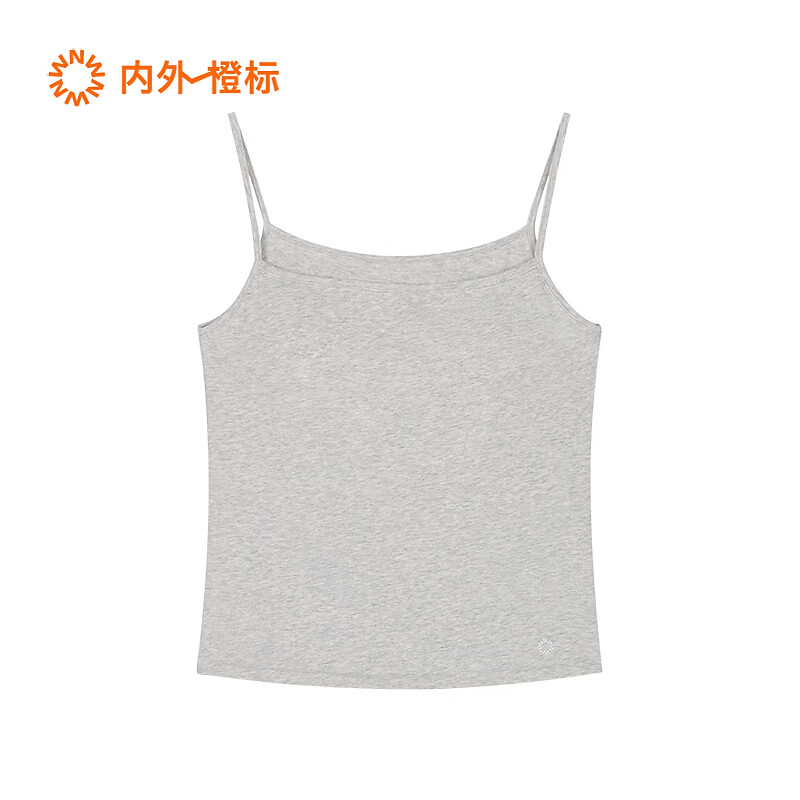NEIWAI内外橙标好弹Ultraflex棉质系列带胸垫吊带背心修身显瘦亲肤实穿 浅花灰 L 京东折扣/优惠券
