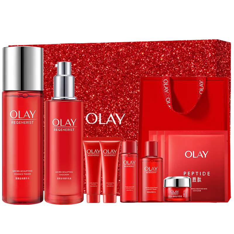 玉兰油olay大红瓶水乳套装护肤品套装礼盒乳液爽肤水精华生日礼物
