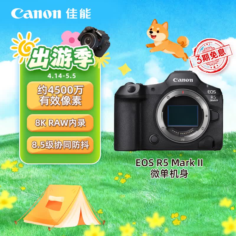 佳能（Canon）R52微单相机 8K视频拍摄旗舰数码相机 专业直播vlog拍摄r52 风景人像旅游 r5二代全画幅微单 机身