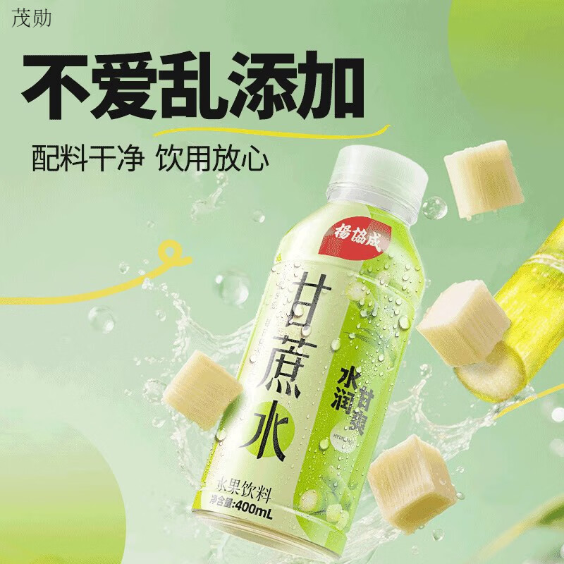 杨协成甘蔗水饮料甘蔗汁果汁夏季解渴清凉饮品特色风味整箱水饮 【清甜甘蔗水】400ml*15瓶