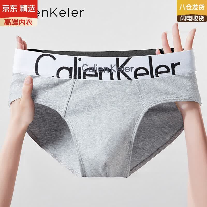 ZKAG日本进口品牌男士三角内裤纯棉2026新款防阴囊全棉裆潮湿裤头高端 蓝色+浅灰-装 2条 2XL 155-190斤