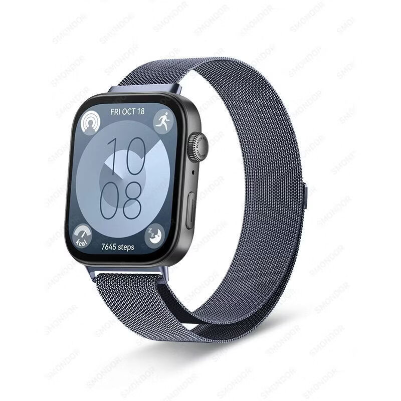 适用华为fit4表带米兰磁吸watchfit3手表腕带金属watch夏季表带 【太空灰】金属米兰尼斯表带 适用 华为Watch Fit4