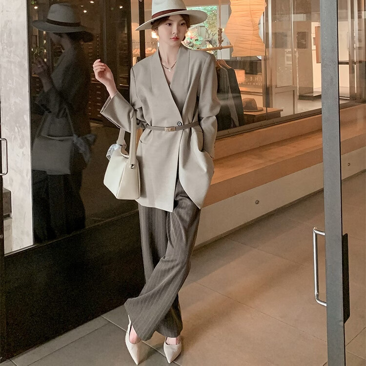 卡迪娜小猫跟凉鞋包头半拖鞋女夏季外穿新款尖头凉拖鞋女小香风平底单鞋 红色 42