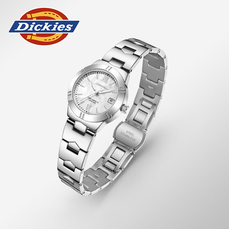 Dickies手表女表时尚百搭石英表新款ins轻奢小众腕表简约女送女生日礼物 250F60LYXCL-775DS-2SSY