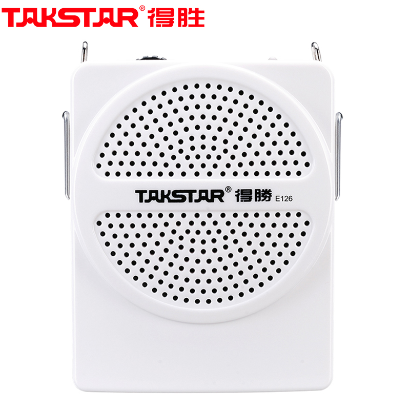 得胜（TAKSTAR）E126便携小蜜蜂扩音器有线教师专用导游喇叭教学小巧上课用音箱 钢琴白