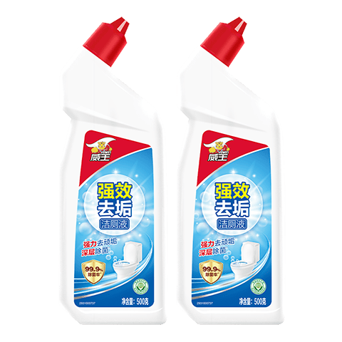 威王强效洁厕灵液500g*2 马桶清洁剂洁除菌卫生间强力除垢除臭去异味