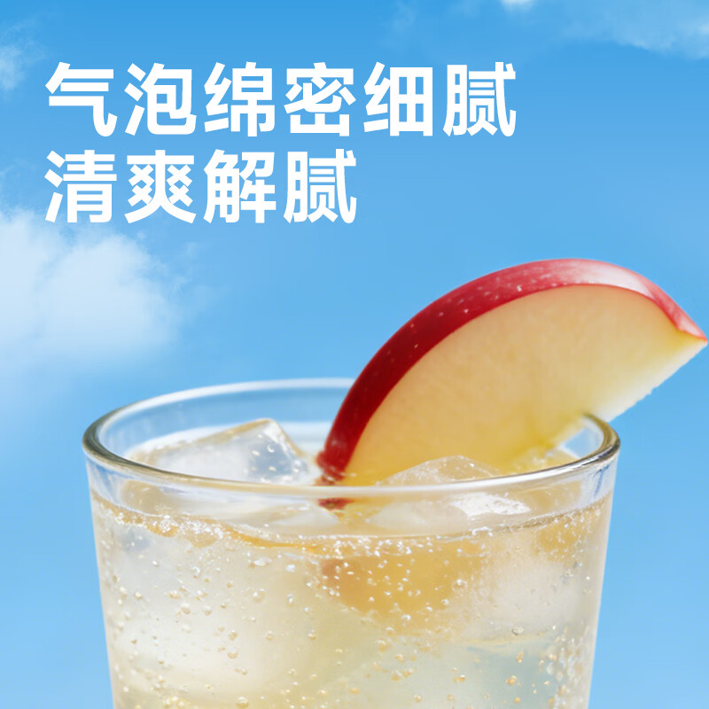 荣帝【老客特惠】荣帝原味苏打气泡水100%气泡果汁组合装30瓶 原味苏打水24瓶+苹果汁6瓶