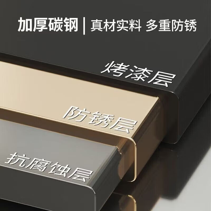 坤润合厨房水槽置物架台碗盘收纳架多功能洗碗架水池上放碗碟架沥水架 黑色