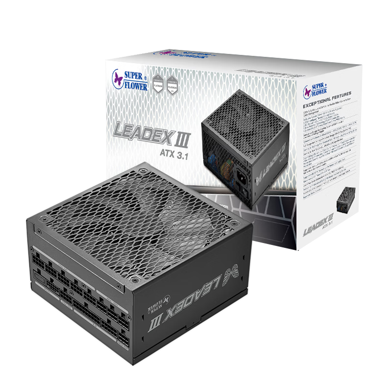 SUPER FLOWER振华 LEADEX III P1300W 白金全模 ATX3.1电脑电源 十年保固 支持 5090/9070显卡