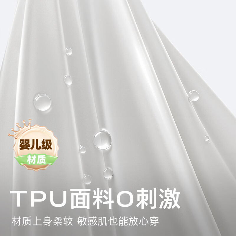 牧萌儿童雨衣宝宝男童女孩小学生全身防水雨披幼儿园小童带书包位雨具 小粉兔【TPU面料+折叠按扣手套+赠收纳袋】 S【建议身高90-105cm】