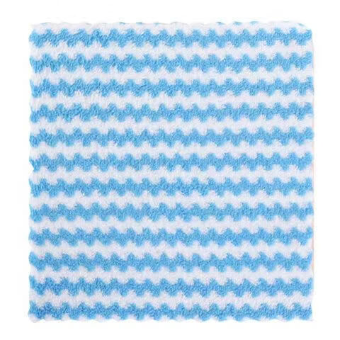 家用抹布加厚珊瑚绒抹布条纹洗碗抹布不易掉毛懒人毛巾 【颜色随机】水波纹洗碗抹布 30条