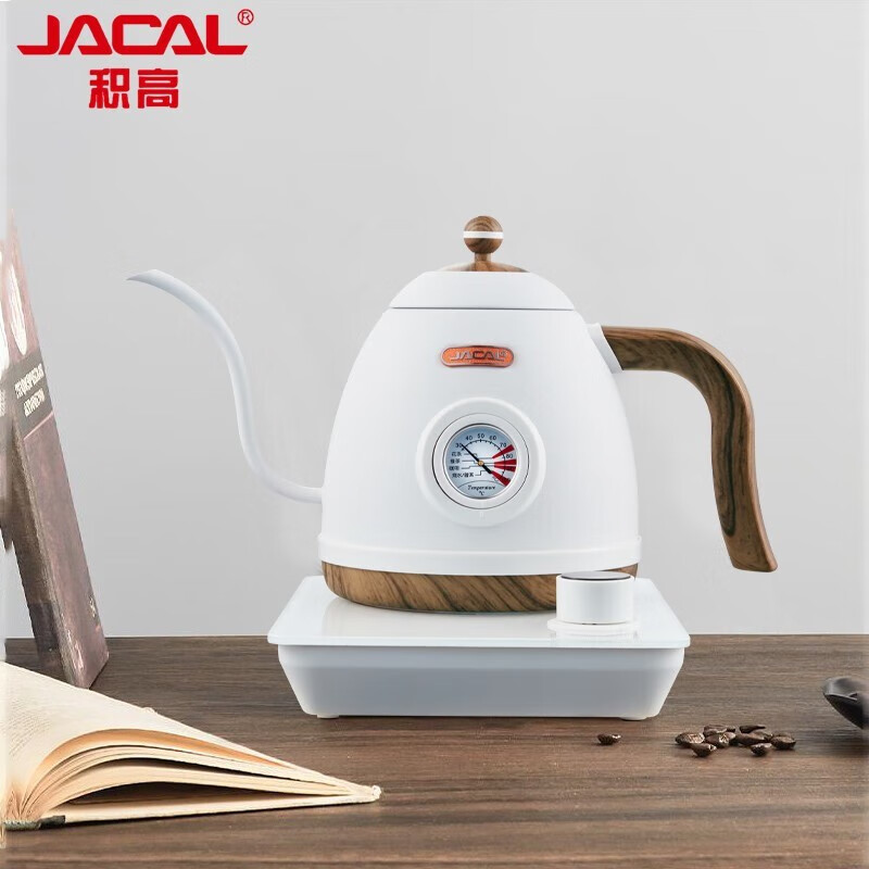 积高（JACAL）智能电热水壶烧水壶泡茶专用家用电茶壶全自动长嘴煮茶壶煮茶炉 白色