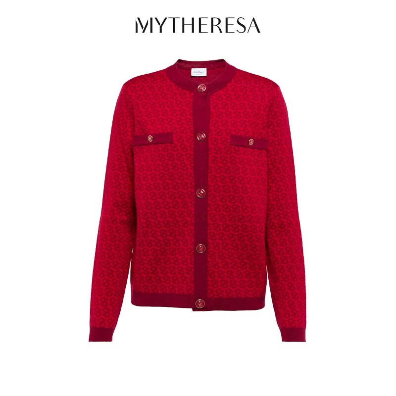 サルヴァトーレフェラガモモヘアアルパカウールコートイタリア高級レッド