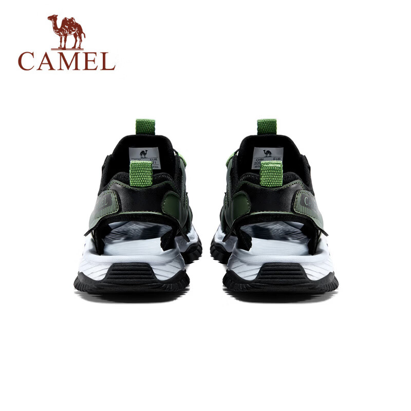 骆驼(CAMEL)夏季新款儿童溯溪包头凉鞋户外青少年透气防滑沙滩鞋男童女童大童 黑绿D66BX64086 34