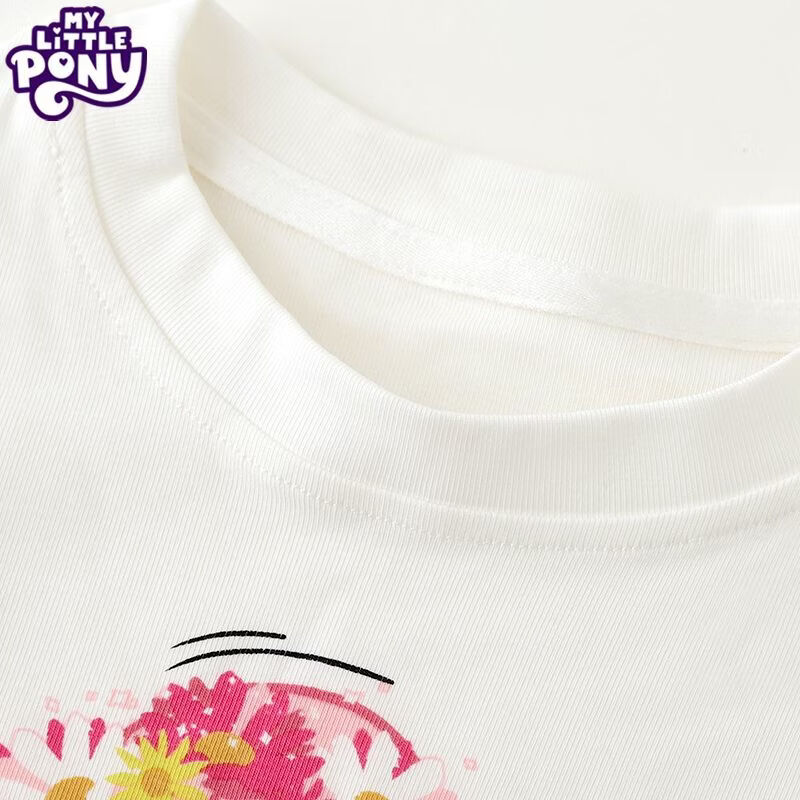 小马宝莉(MY LITTLE PONY)女童套装2026夏季新款工装裤子女孩休闲恤两件套装 粉色工装裤套装 110 110码 建议95-105cm