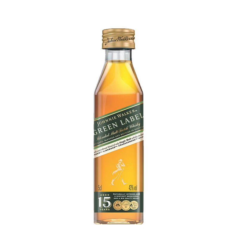 尊尼获加（JOHNNIE WALKER）尊尼获加绿牌15年 调和威士忌 50ml