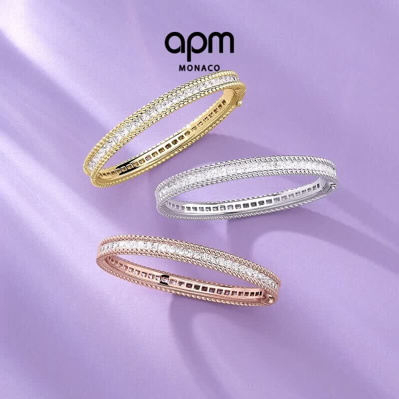 APM Monaco【520礼物】Torsade密镶手镯手饰生日送女友老婆