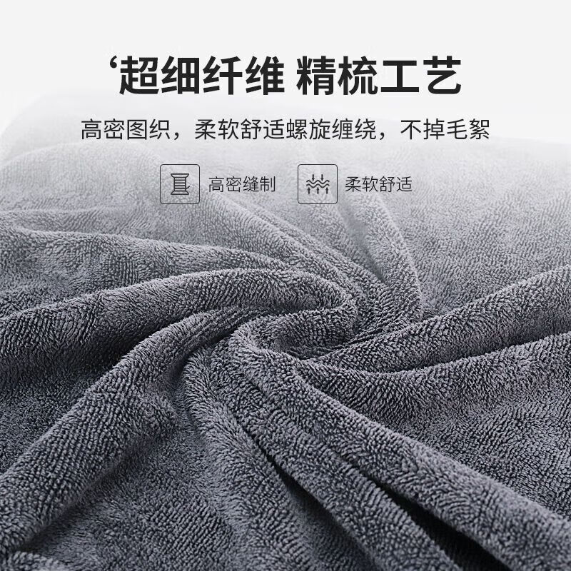 【精选直发】擦车专用毛巾高级洗车专用毛巾加厚强吸水不掉毛无痕 五条装星空灰-强力吸水+不伤车漆 专业擦车巾(小号)30*30cm